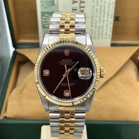 rolex datejust black onyx dial 16233